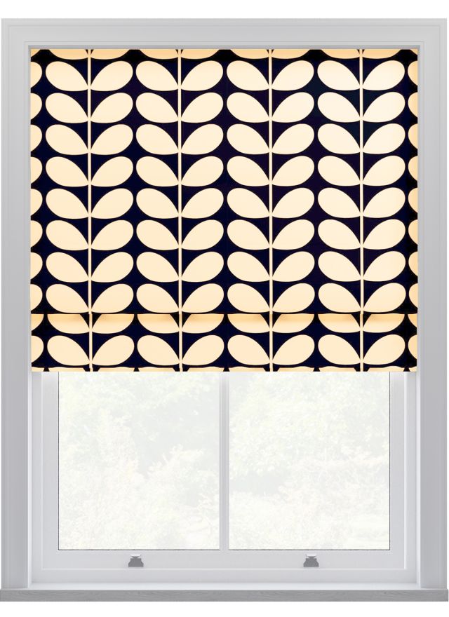 Orla Kiely Solid Stem Whale Roman Blinds