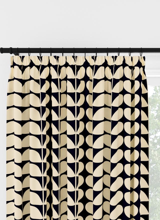 Orla Kiely Solid Stem Whale Pencil Pleat Curtain