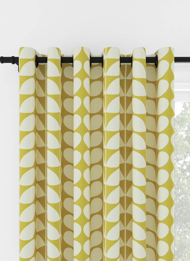 Orla Kiely Solid Stem Yellow Eyelet Curtain