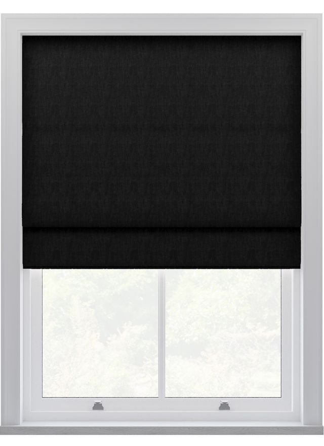 Laura Ashley Swanson Charcoal Roman Blind