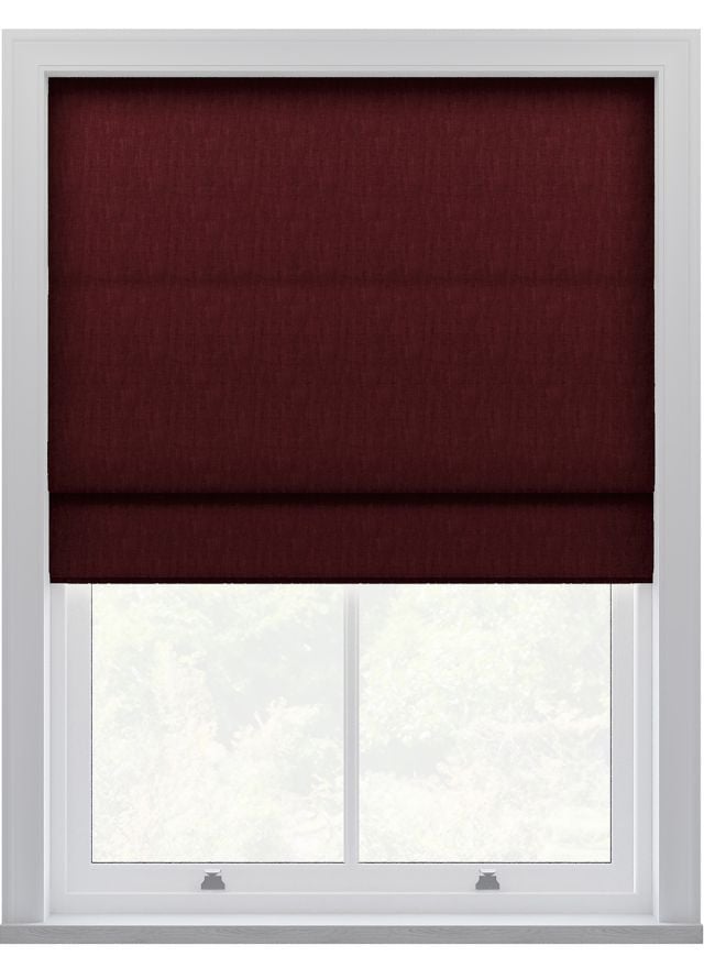 Laura Ashley Swanson Dark Cranberry Roman Blind