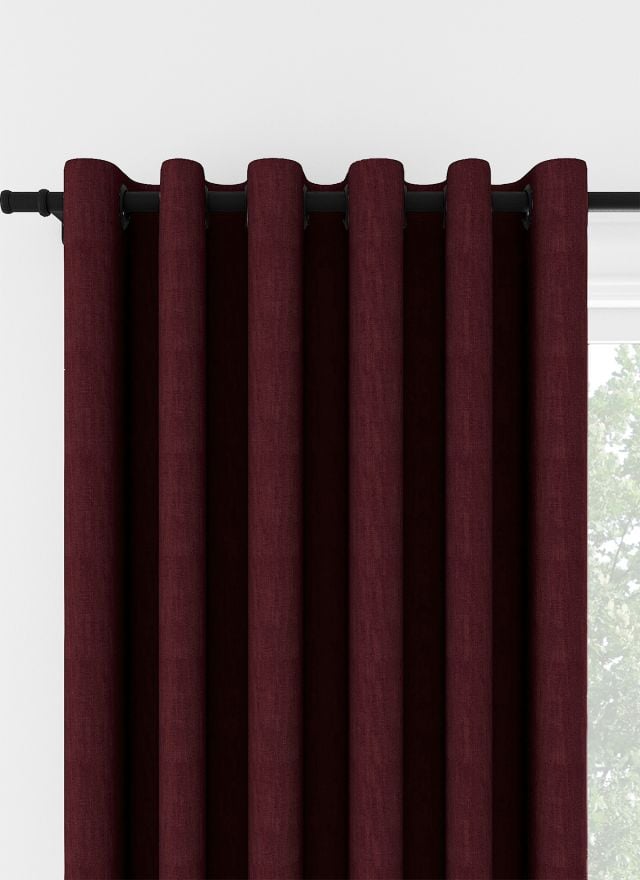 Laura Ashley Swanson Dark Cranberry Eyelet Curtain