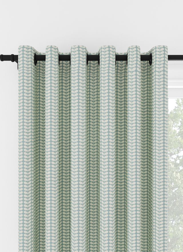 Orla Kiely Tiny Stem Duckegg Eyelet Curtain