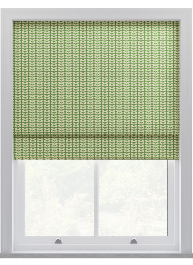 Orla Kiely Tiny Stem Green Roman Blinds