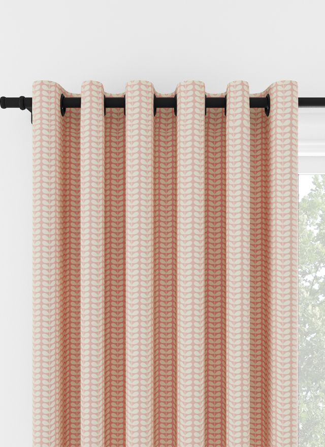 Orla Kiely Tiny Stem Pink Eyelet Curtain