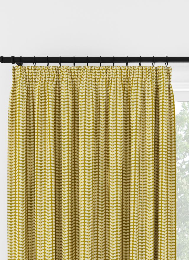Orla Kiely Tiny Stem Seagrass Pencil Pleat Curtain