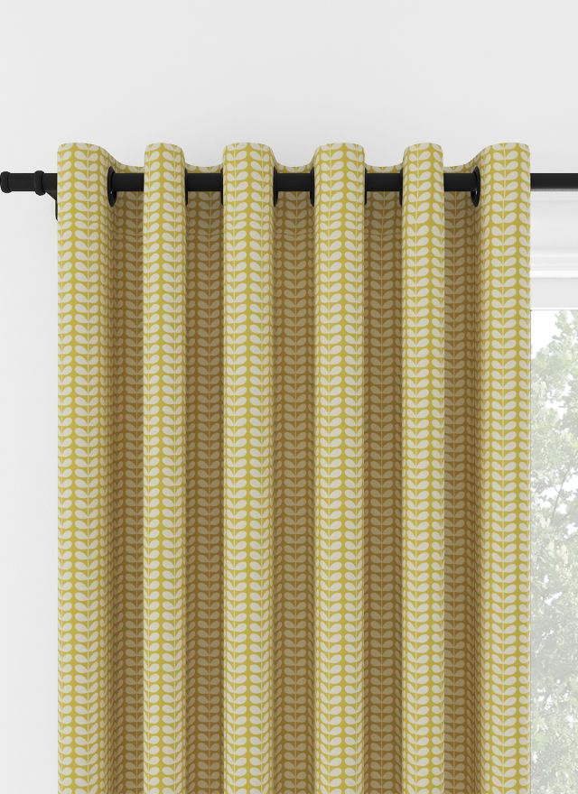 Orla Kiely Tiny Stem Yellow Eyelet Curtain