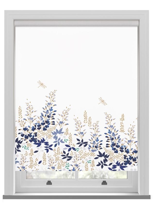 Sara Miller Wisteria White Roller Blind