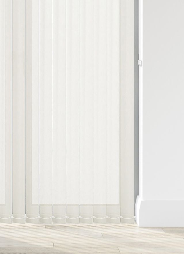 Mood Voile Cotton White Vertical Blinds