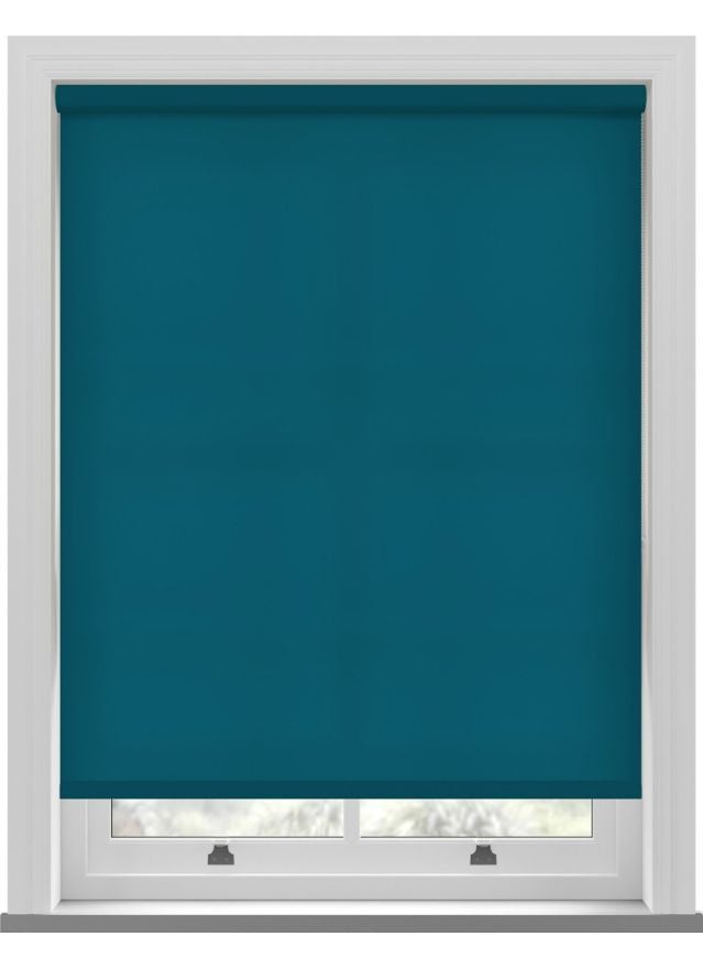 Splash Dark Teal Blue Twist Roller Blind