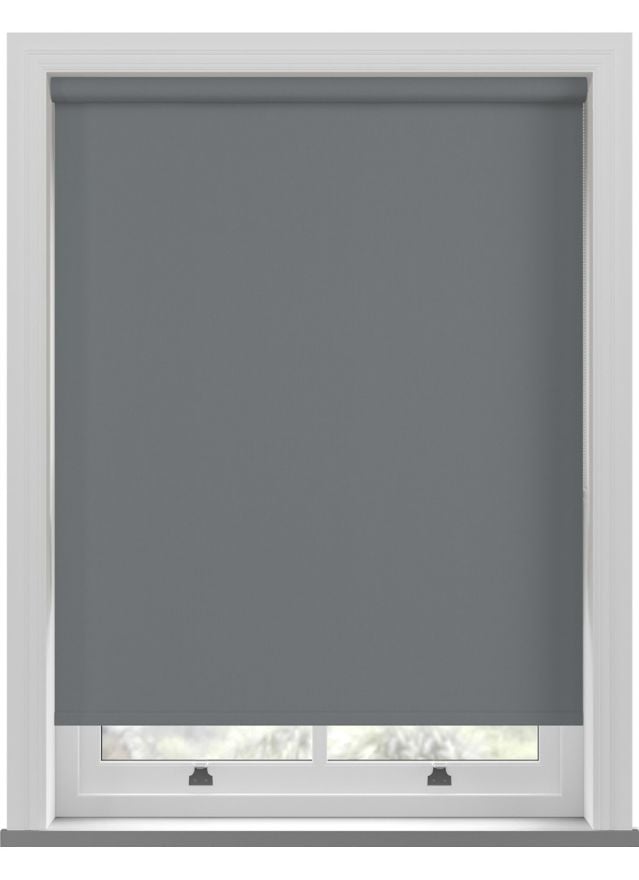 Unishade Blackout Charcoal Grey Twist Roller Blind