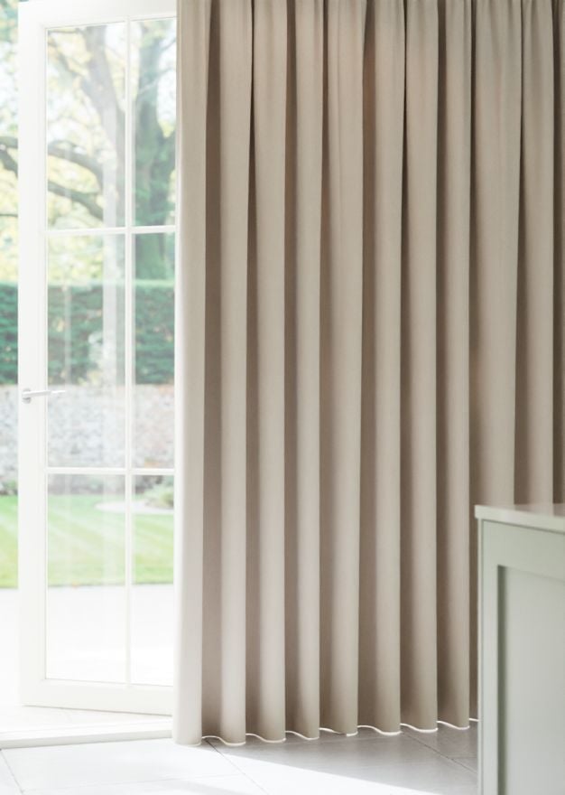 Almond Cream Soft Canvas Curtain