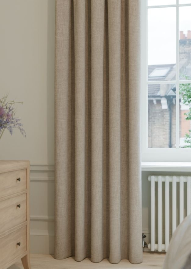 Biscuit Heritage Weave Curtain