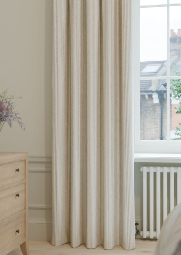 Chambray Woven Linear Stripe Curtain