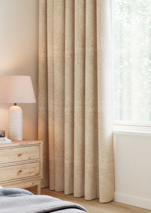 Champagne Bouquet Embroidered Curtain 