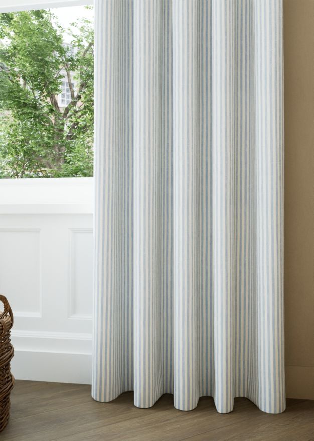 Cornflour Stripe Curtain