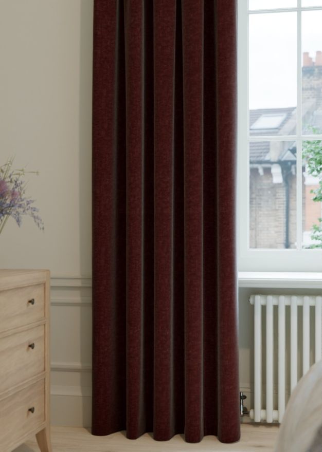 Cranberry Chenille Curtain 