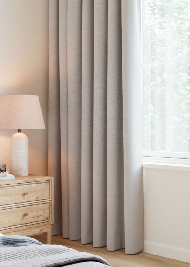 Dove Grey Heritage Weave Curtain