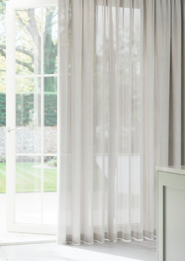 Ecru Jute Weave Sheer Curtain