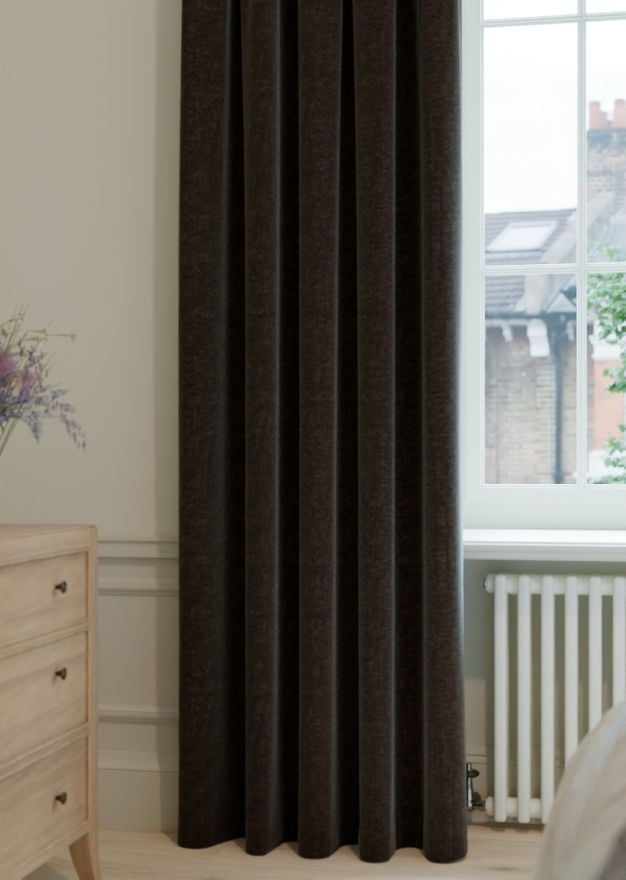 Espresso Ash Chenille Curtain