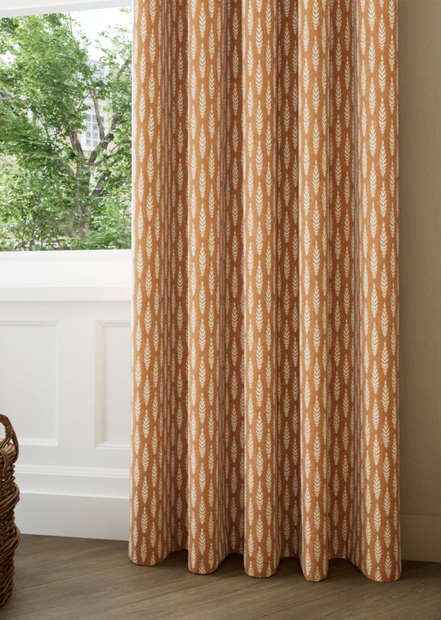 Ginger Fern Leaf Curtain
