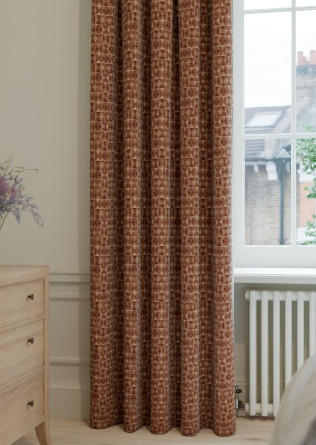 Ginger ModGeo Jacquard Curtain