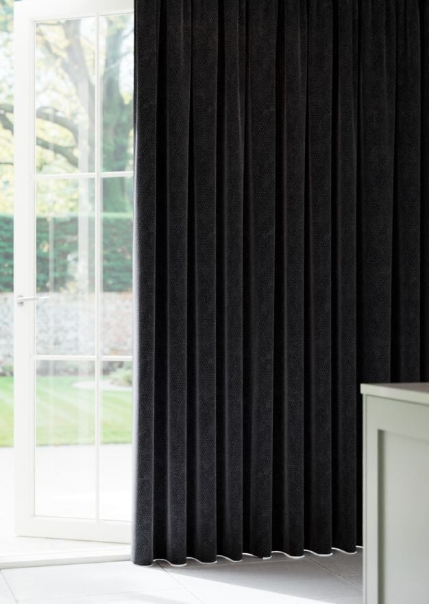 Graphite Geo Jacquard Curtain