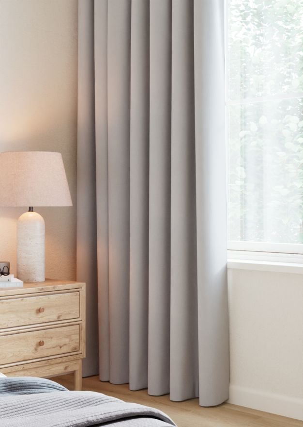 Grey Mist Velvet Curtain