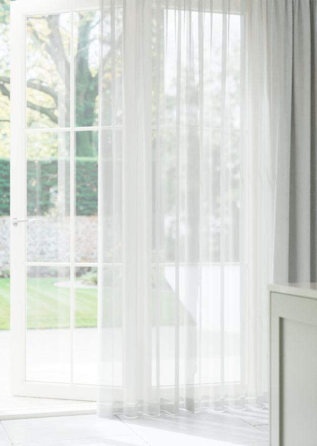 Ice White Soft Weave Sheer Curtain