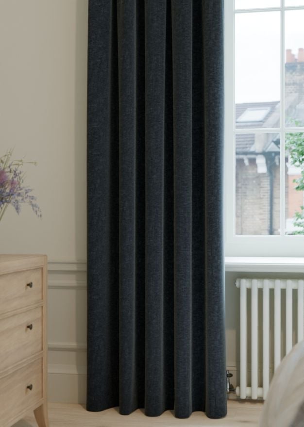Ink Chenille Curtain