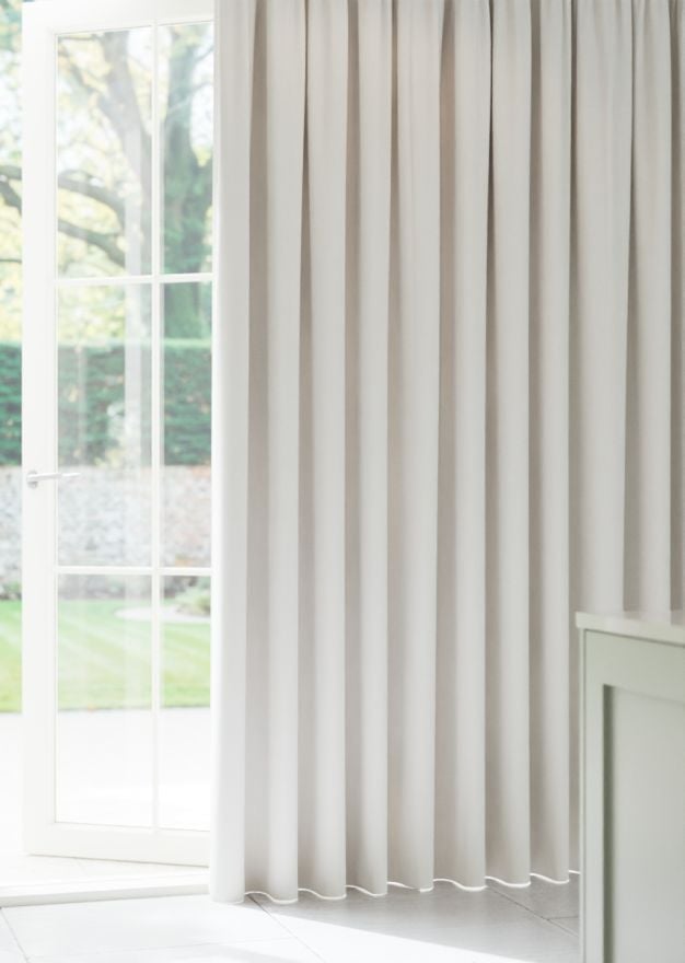 Ivory Faux Silk Curtain