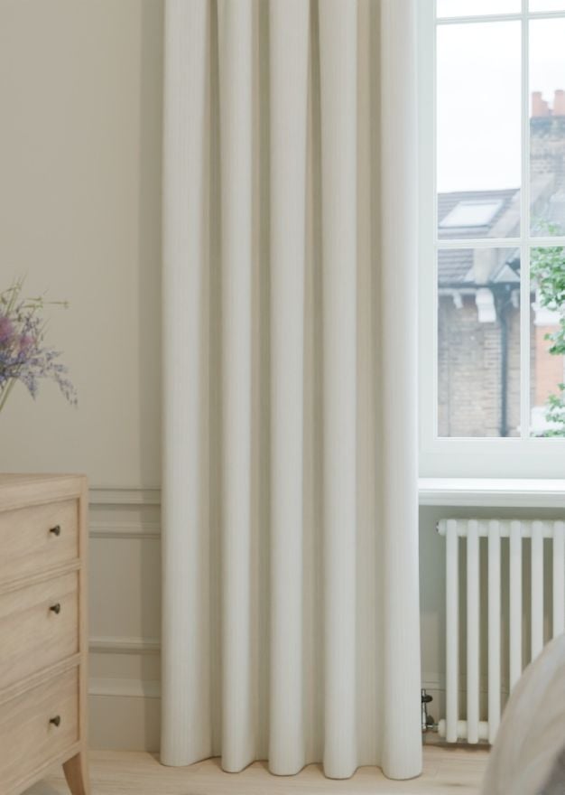 Ivory Stripe Jacquard Curtain