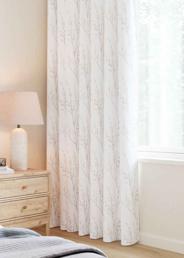 Laura Ashley Pussy Willow Dove Grey Curtain