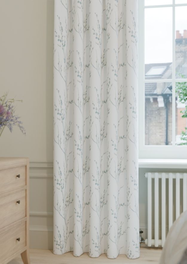 Laura Ashley Pussy Willow Off White Seaspray Curtain