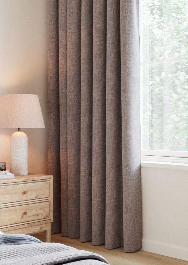 Mink Heritage Weave Curtain