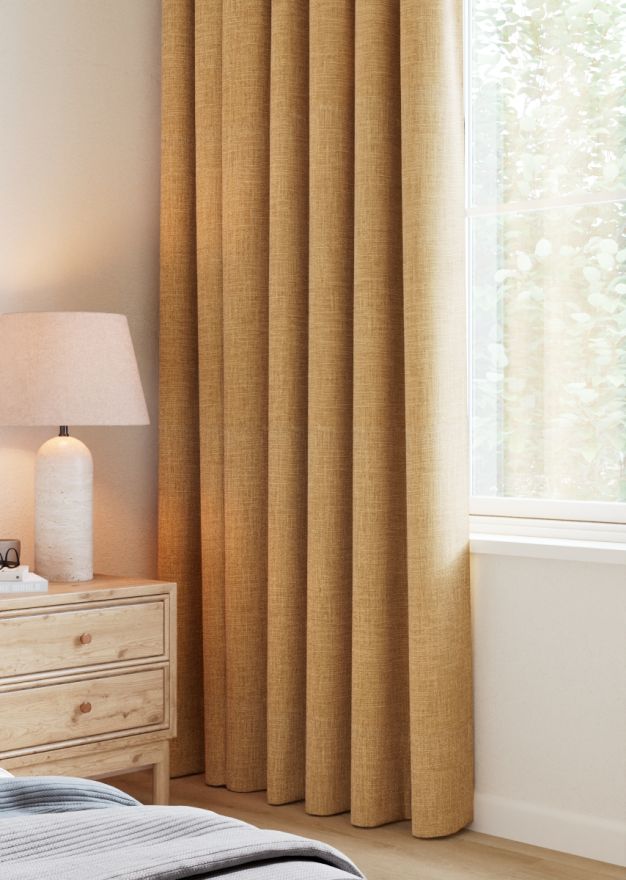 Ochre Heritage Weave Curtain