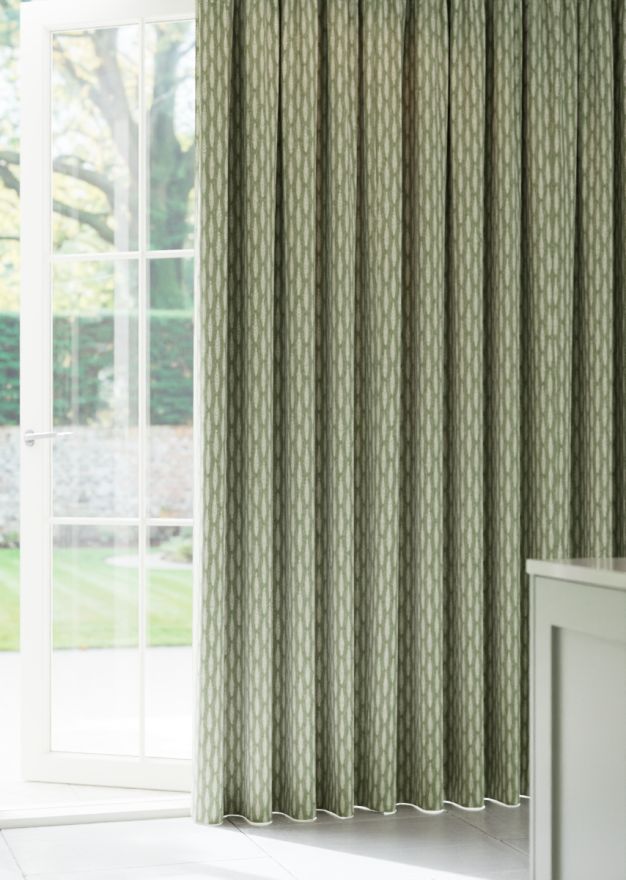 Olive Fern Leaf Curtain