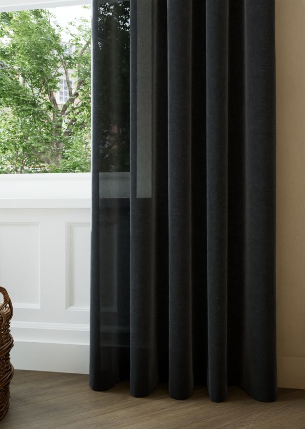 Onyx Jute Weave Sheer Curtain