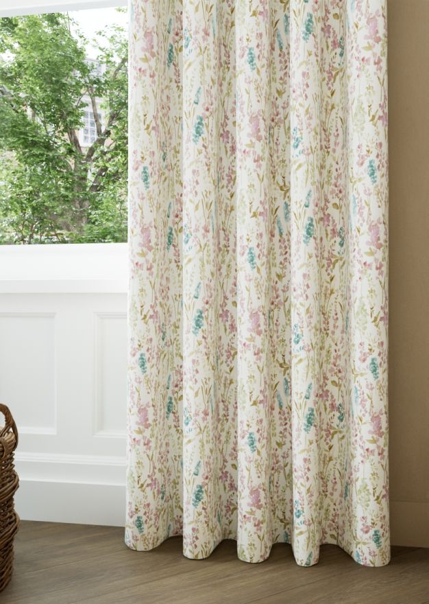 Peony Watercolour Meadow Curtain