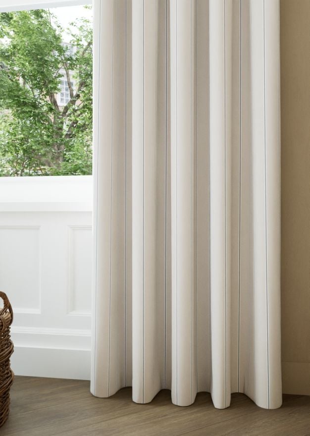 Putty Grey Stripe Curtain