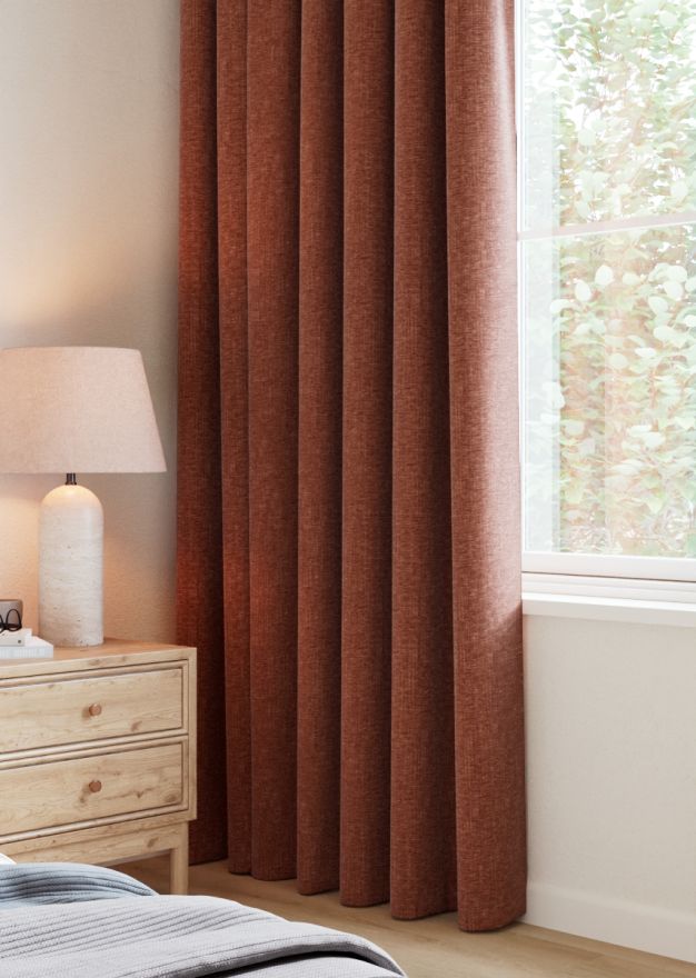 Rust Chenille Curtain