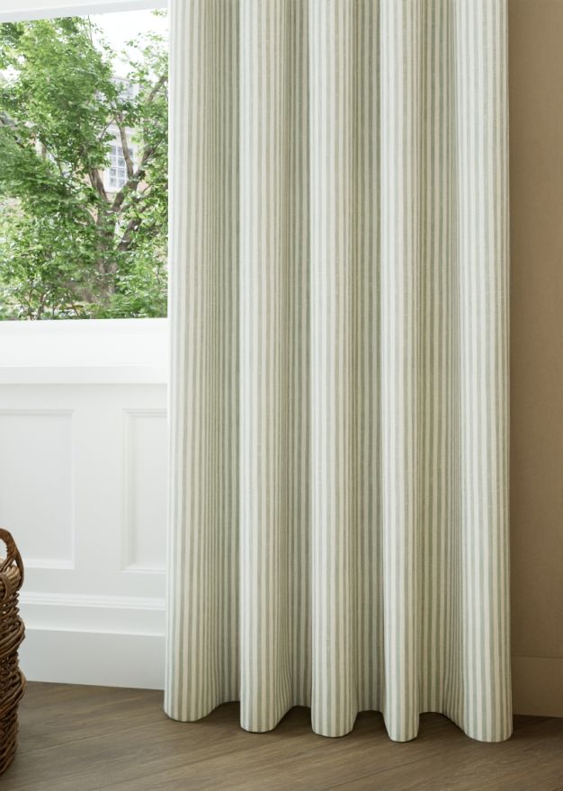 Sage Stripe Curtain
