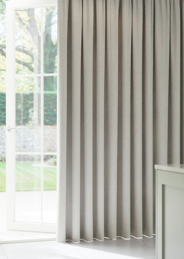 Soft Beige Jacquard Spot Curtain