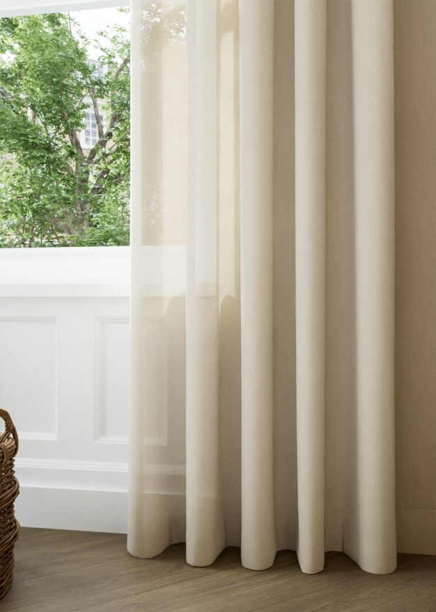 Soft Oat Relaxed Weave Sheer Curtain