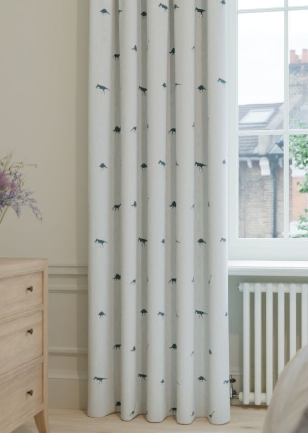 Sophie Allport Dinosaur Navy Curtain