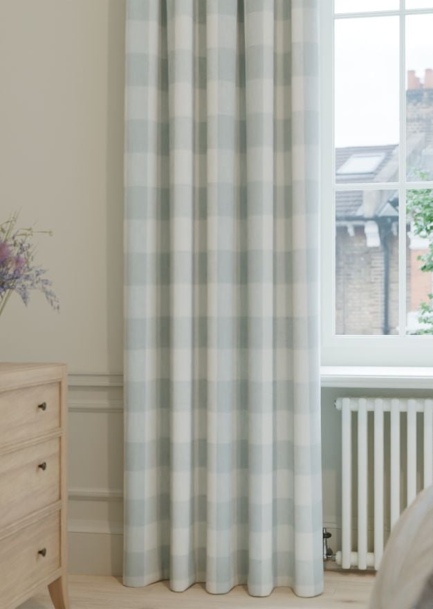 Sophie Allport Gingham Pale Blue Curtain