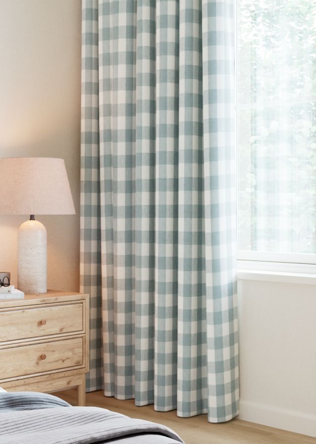 Sophie Allport Gingham Teal Curtain
