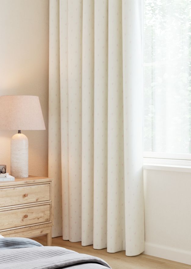 Sophie Allport Hearts Blush Curtain