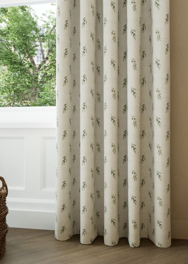 Sophie Allport Olive Linen Curtain