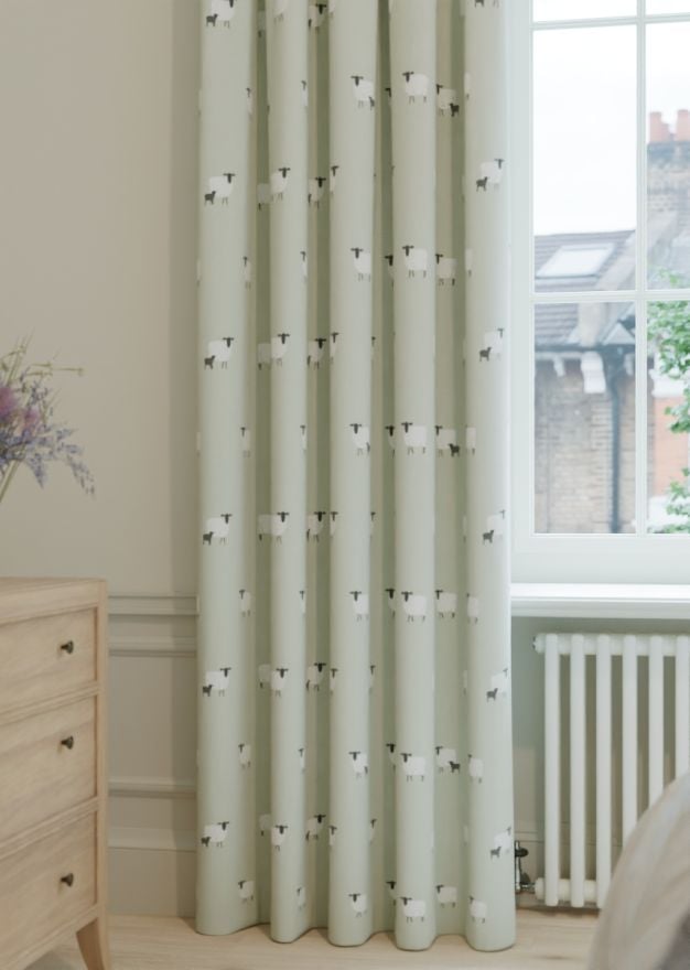 Sophie Allport Sheep Sage Curtain